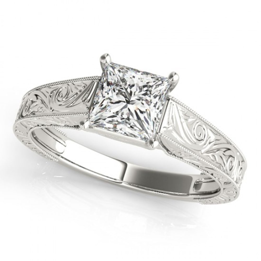 0.75 ctw Certified VS/SI Princess Diamond Ring 14k White Gold: 0.75 ctw Certified VS/SI Princess Diamond Ring 14k White Gold 0.75 ctw Certified VS/SI Princess Diamond Ring 14k White Gold Designer Brand Luxury Jewelrymade in the USA Suggested Retail Price: $10200 