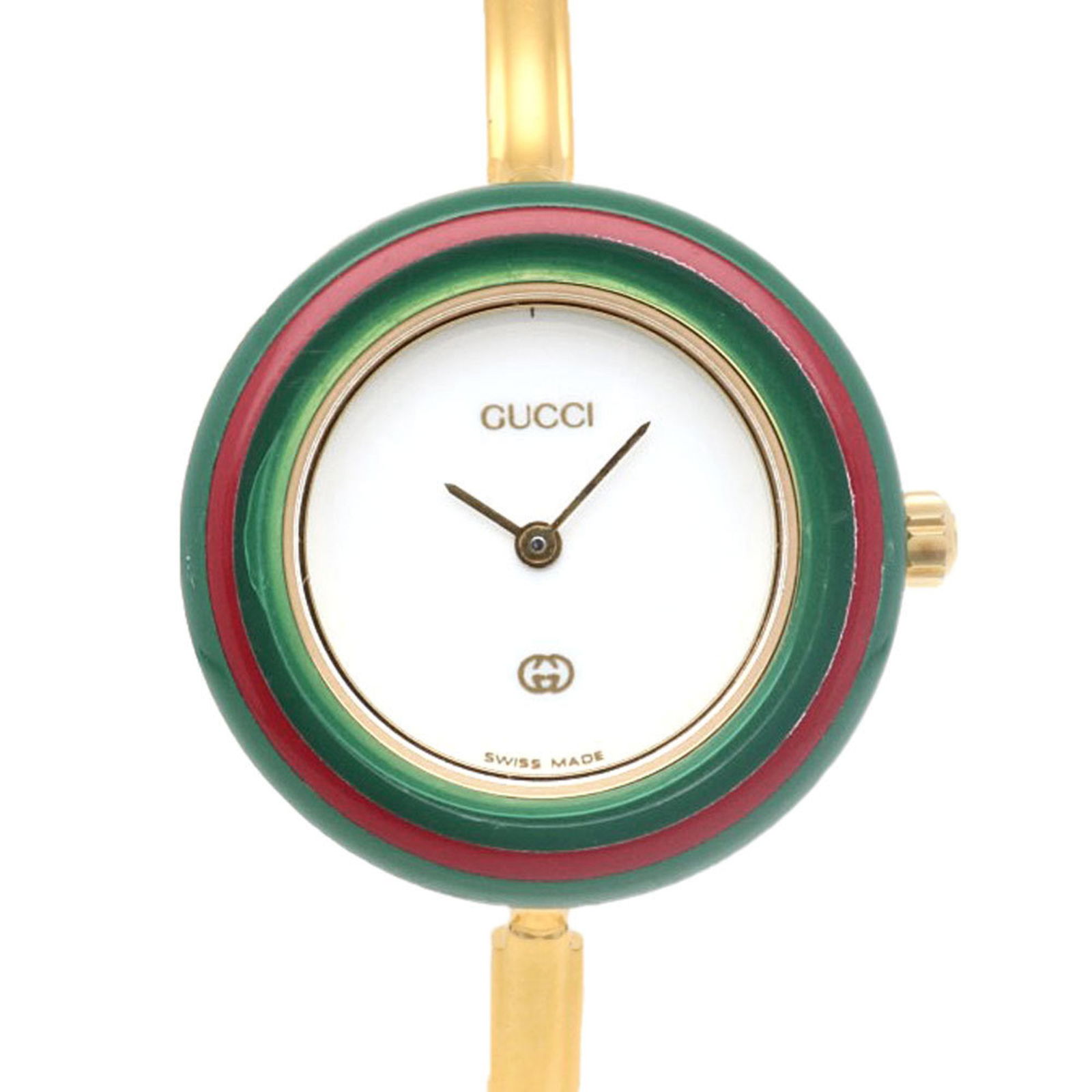 Gucci GP 11/12 Quartz Women's Watch Gold Plated 26mm Changeable Bezel 11 Colors: Gucci GP 11/12 Quartz Women's Watch Gold Plated 26mm Changeable Bezel 11 Colors Presenting the Gucci GP 11/12 Quartz Ladies Wristwatch, a stylish accessory designed specifically for women. This elegan