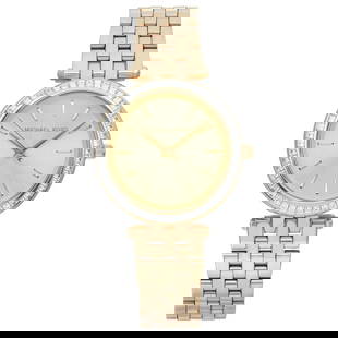 Michael Kors Darci MK3365 Gold-Tone Quartz Watch Champagne Dial: Michael Kors Darci MK3365 Gold-Tone Quartz Watch Champagne Dial Elevate your style with the Michael Kors Darci Ladies Quartz Watch, model MK3365. This elegant dress watch features a stunning champagne