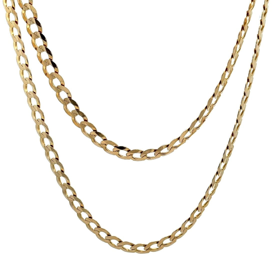 14K Yellow Gold 22 Inch Classic Cuban Curb Link Necklace: 14K Yellow Gold 22 Inch Classic Cuban Curb Link Necklace This exquisite 22-inch Classic Cuban Curb Link Chain Necklace is crafted from solid 14k yellow gold, showcasing a timeless design that adds ele
