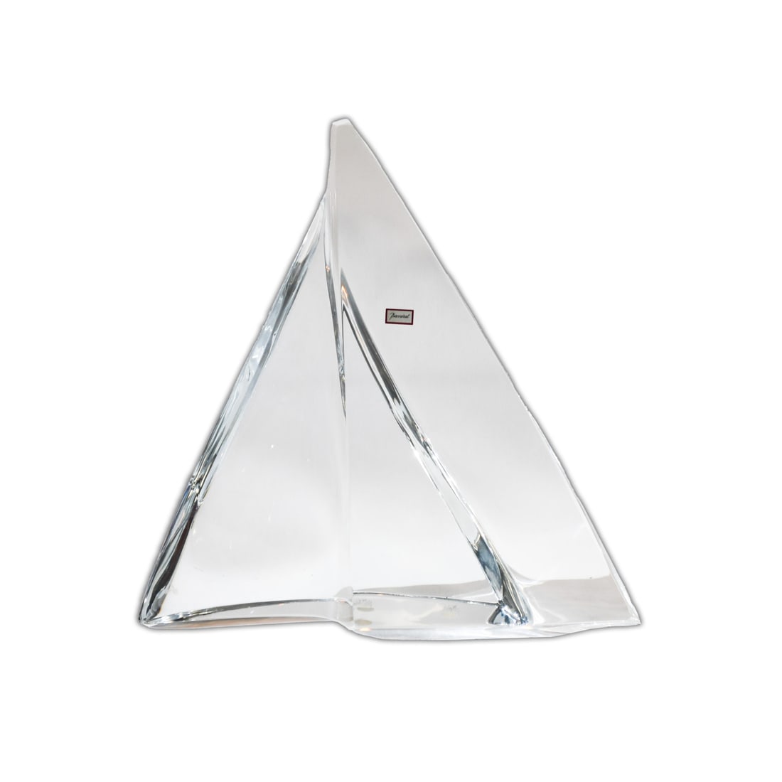 Baccarat Crystal Alizee Sail Art Glass Paperweight 12 x 11: Baccarat Crystal Alizee Sail Art Glass Paperweight 12 x 11 Introducing the Baccarat Crystal Alizee Sail, a decorative piece that goes perfectly everywhere. This original piece is crafted from clear cr