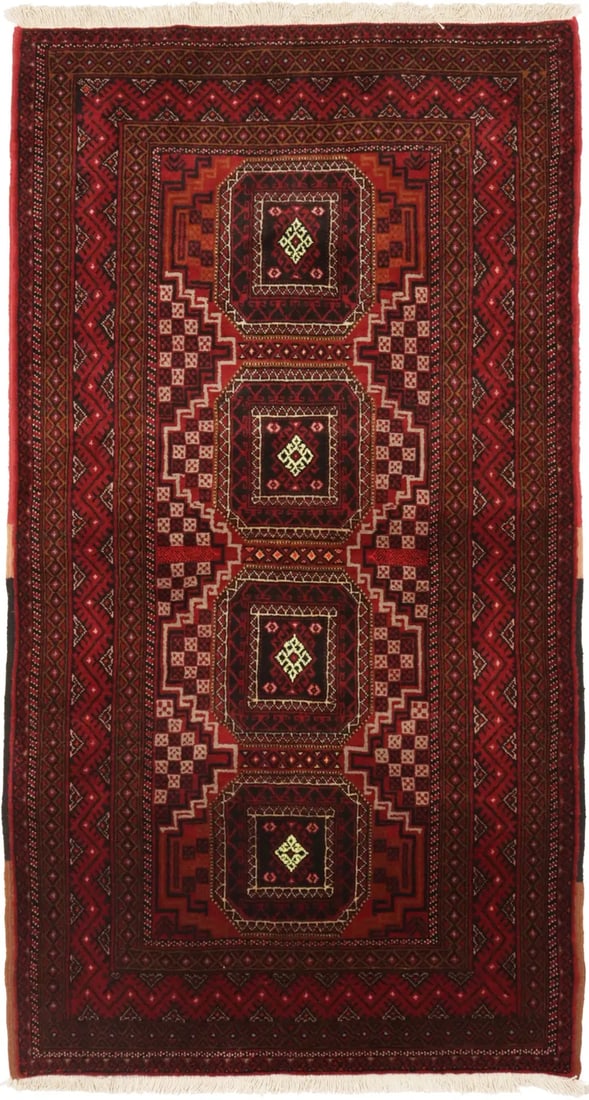 Vintage Geometric Tribal Wool Area Rug 3'6 x 6'7 Farmhouse Decor: Vintage Geometric Tribal Wool Area Rug 3'6 x 6'7 Farmhouse Decor This vintage Oriental rug features a stunning geometric tribal design, perfect for enhancing your farmhouse decor. Crafted from high-qu