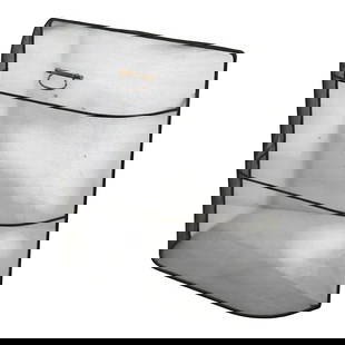 Stationary Metal Mesh Fireplace Screen with Brass Handles: Stationary Metal Mesh Fireplace Screen with Brass Handles Stationary metal mesh fireplace screen, with brass handles. The screen is in very good, clean, ready to use condition, free of damage or repai