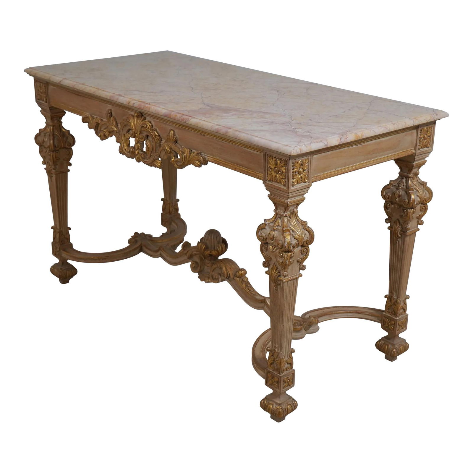 Italian Console Table with Marble Top 53.5" x 25.5" x 33.5": Italian Console Table with Marble Top 53.5" x 25.5" x 33.5" This exquisite Italian Carved Base Marble Top Library Console Table showcases exceptional craftsmanship and elegant design. The stunning car