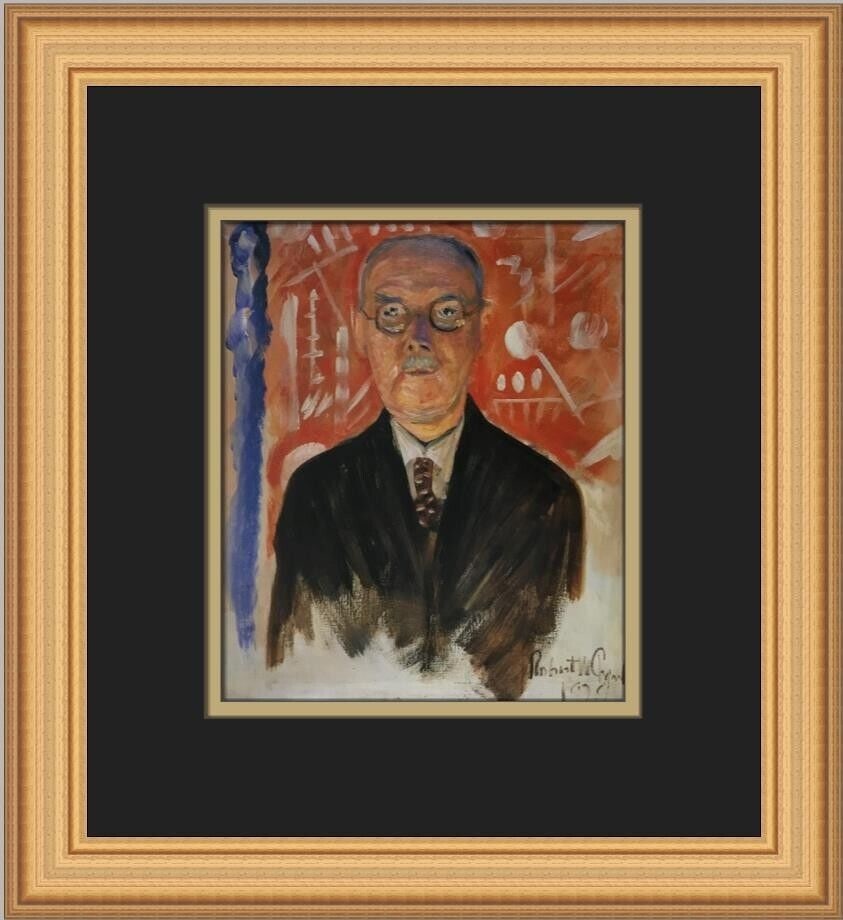 Robert W Chanler Portrait of Henry McBride Custom Framed Print 14 in x 12 in: Robert W Chanler Portrait of Henry McBride Custom Framed Print 14 in x 12 in This custom framed print by Robert W Chanler features the portrait of Henry McBride, showcasing a blend of expressionism an