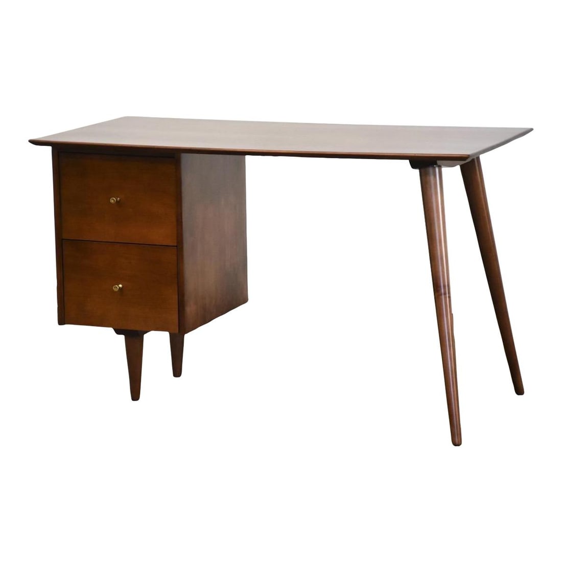 Mid Century Modern Paul McCobb Planner Group Desk Maple 48": Mid Century Modern Paul McCobb Planner Group Desk Maple 48" Experience mid-century modern elegance with this refinished Paul McCobb Planner Group desk, crafted from solid maple. This stylish desk feat