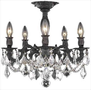Elegant Lighting Rosalia Flush Mount Light 17H 18W 18D Royal-Cut Crystal: Elegant Lighting Rosalia Flush Mount Light 17H 18W 18D Royal-Cut Crystal Illuminate your space with the exquisite Rosalia Collection Flush Mount Light, featuring a stunning traditional