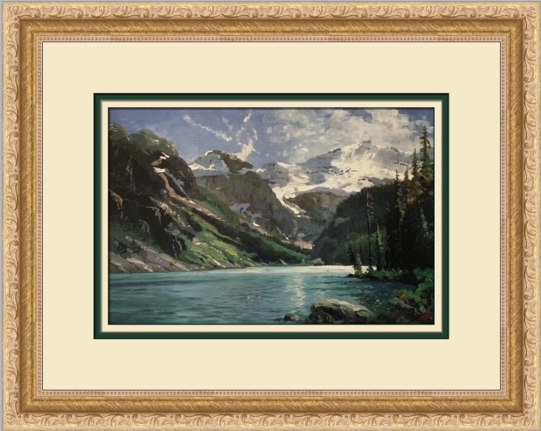 Thomas Kinkade Glacier Lake Custom Framed Print 12x16 Americana Art: Thomas Kinkade Glacier Lake Custom Framed Print 12x16 Americana Art Experience the serene beauty of Thomas Kinkade's 'Glacier Lake' with this custom framed print. This medium-sized artwork features a