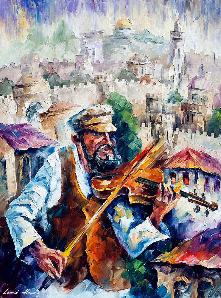 Fiddler From The Sky Limited Edition 1/25 by Leonid Afremov Canvas Art 91x114cm: Fiddler From The Sky Limited Edition 1/25 by Leonid Afremov Canvas Art 91x114cm Fiddler From The Sky is a limited edition giclee artwork, hand-painted by artist Leonid Afremov. This piece is part of a