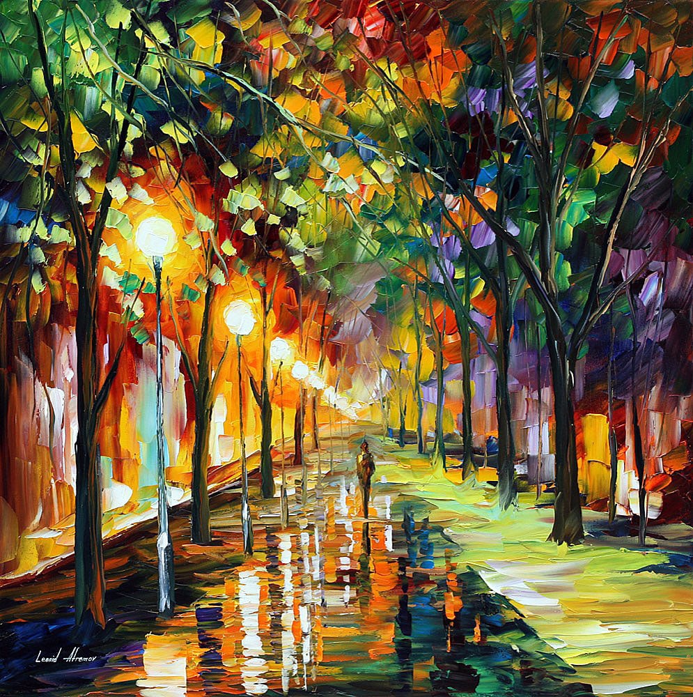 Limited Edition 1/25 Green Dreams Canvas by Leonid Afremov 90cm x 90cm: Limited Edition 1/25 Green Dreams Canvas by Leonid Afremov 90cm x 90cm Experience the captivating beauty of 'Green Dreams,' a limited edition giclee artwork by renowned artist Leonid Afremov. This exq