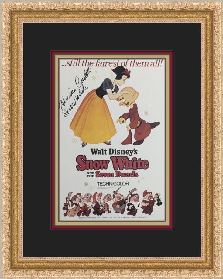 Adriana Caselotti Signed Snow White Lithograph Custom Framed Disney 1995: Adriana Caselotti Signed Snow White Lithograph Custom Framed Disney 1995 This beautiful signed lithograph features the character Snow White, expertly reproduced by Walt Disney Studios. Originally rele