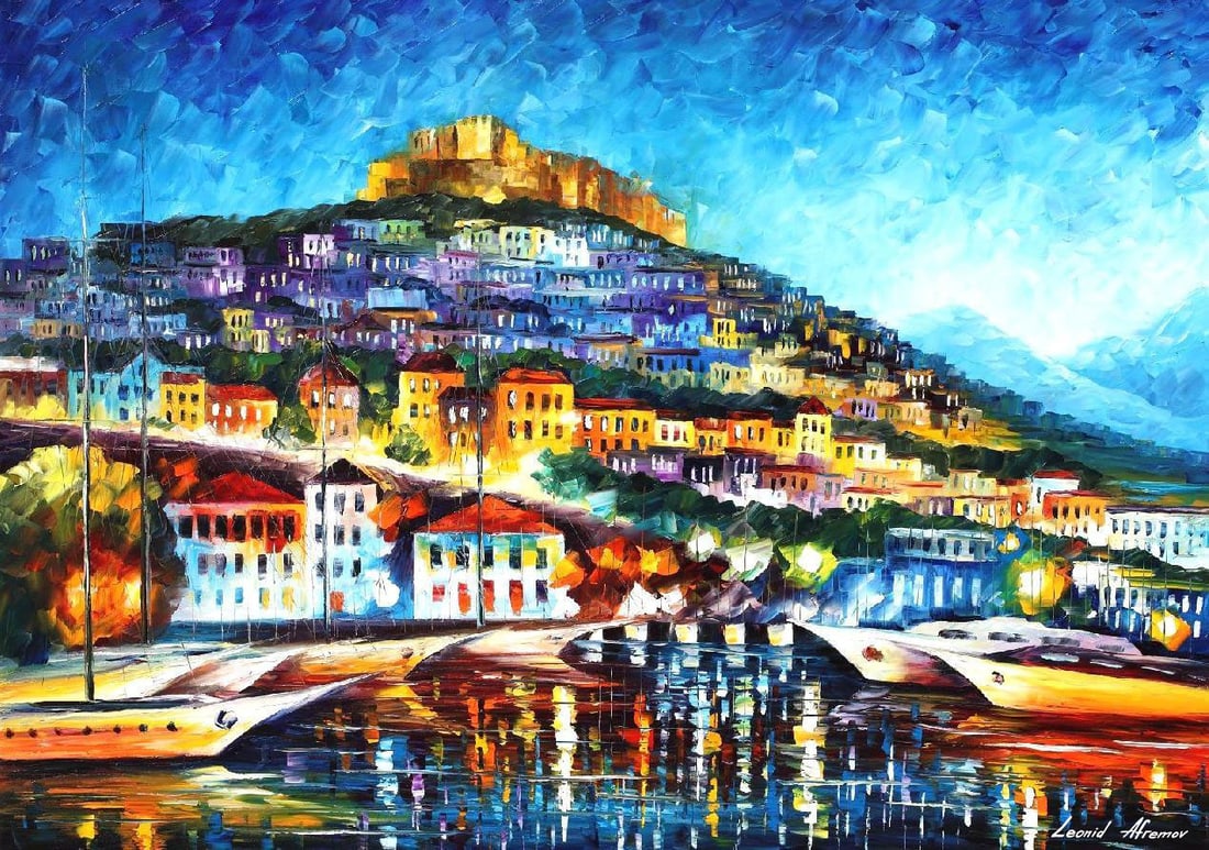 Lesbos Limited Edition 1/25 Giclee by Leonid Afremov Canvas Art 91x122cm: Lesbos Limited Edition 1/25 Giclee by Leonid Afremov Canvas Art 91x122cm Introducing 'Lesbos' - a stunning limited edition giclee artwork by renowned artist Leonid Afremov. This hand-painted piece is
