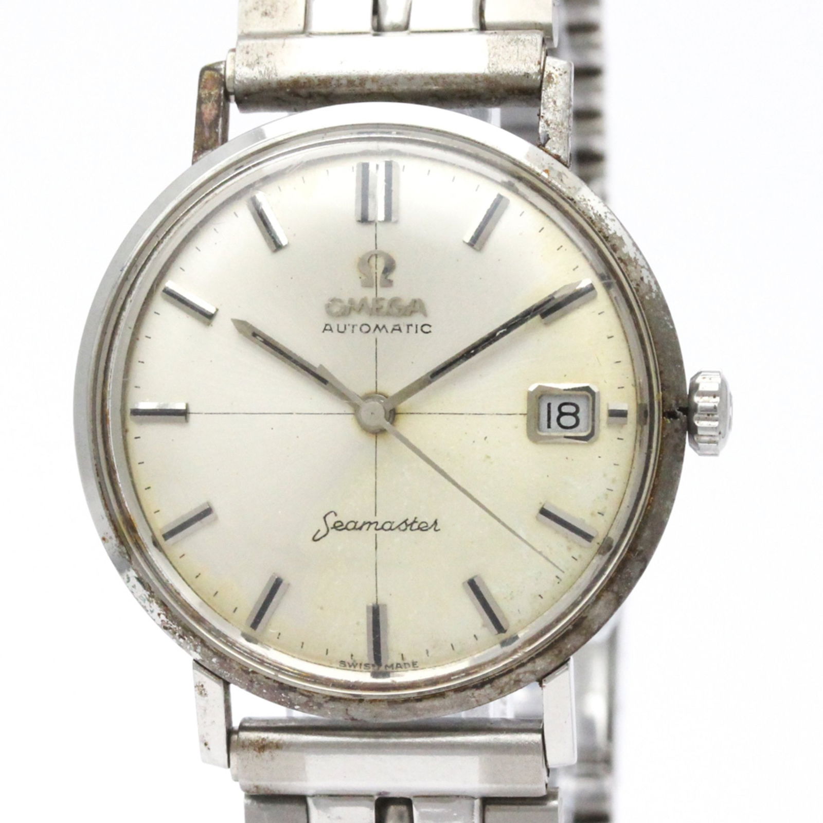 Vintage OMEGA Seamaster Date Cal 562 Steel Automatic Mens Watch 14770 BF553082: Vintage OMEGA Seamaster Date Cal 562 Steel Automatic Mens Watch 14770 BF553082 Brand: Omega Line: Seamaster Model: 14770 Type: Wristwatch Style: Dress/Formal Gender: Men Material (Case): Stainless ste