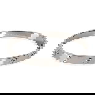 Cartier Love Bracelet in 18k White Gold with Authenticity Papers: Cartier Love Bracelet in 18k White Gold with Authenticity Papers Presenting a stunning Cartier Love Bracelet crafted in 18k white gold. This elegant piece features a length of 18 cm and weighs 33 gram
