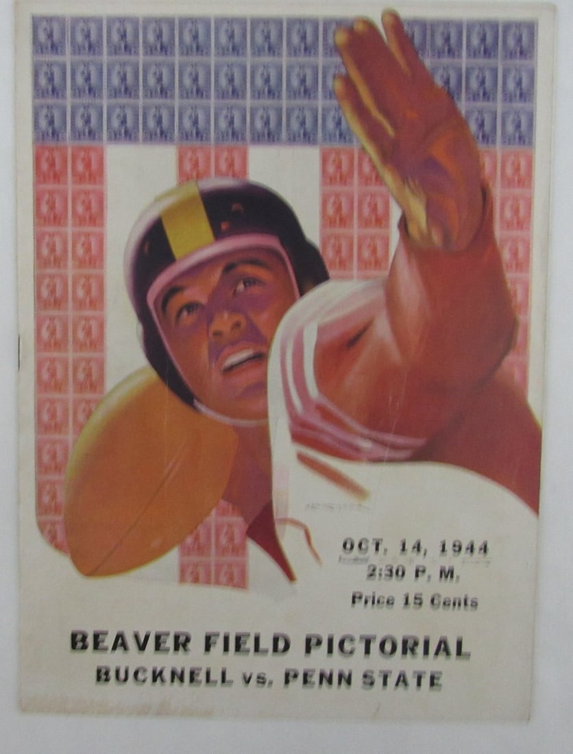 1944 Penn State Nittany Lions vs Bucknell Football Program Original NCAA: 1944 Penn State Nittany Lions vs Bucknell Football Program Original NCAA This is an original 1944 Penn State Nittany Lions vs. Bucknell College football program from the NCAA. The program features det