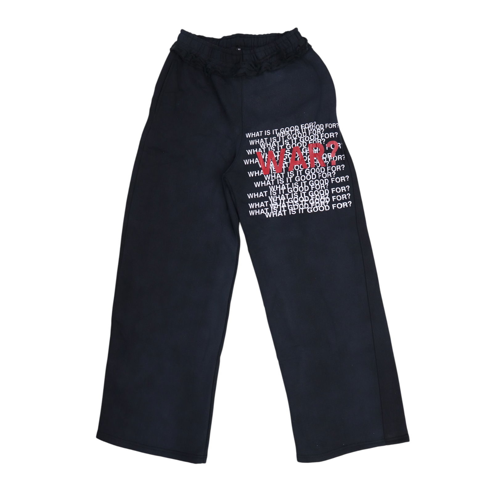 Imperil Vestures War Black Sweatpants Small Casual Wear: Imperil Vestures War Black Sweatpants Small Casual Wear Stay comfortable and stylish with these Imperil Vestures War? Black Sweatpants. Designed for a snug fit, these sweatpants are perfect for loungi