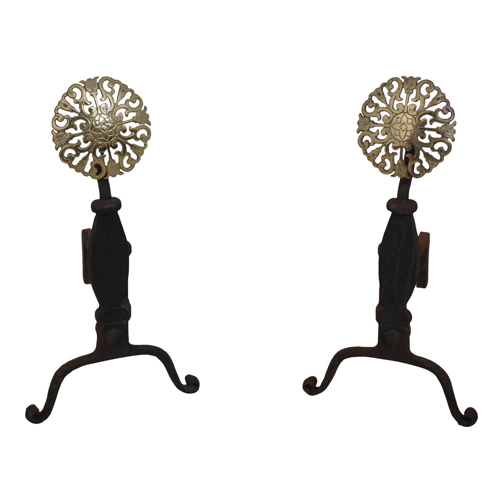 Virginia Metalcrafters Gold Sunflower Fireplace Andirons 12 x 20 x 23: Virginia Metalcrafters Gold Sunflower Fireplace Andirons 12 x 20 x 23 Enhance your fireplace with these exquisite Virginia Metalcrafters Sunflower Fireplace Andirons, featuring a charming sunflower de