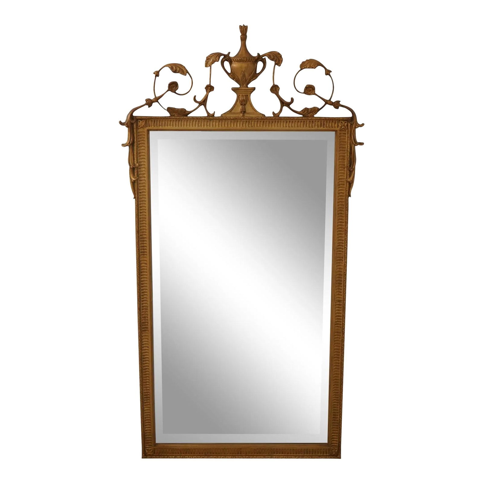 Carvers Guild Regency Gold Gilt Wall Mirror 28 x 52 Inches: Carvers Guild Regency Gold Gilt Wall Mirror 28 x 52 Inches This stunning Regency Style wall mirror from Carvers Guild features a beautiful gold gilt finish and an intricately carved urn top. Crafted w
