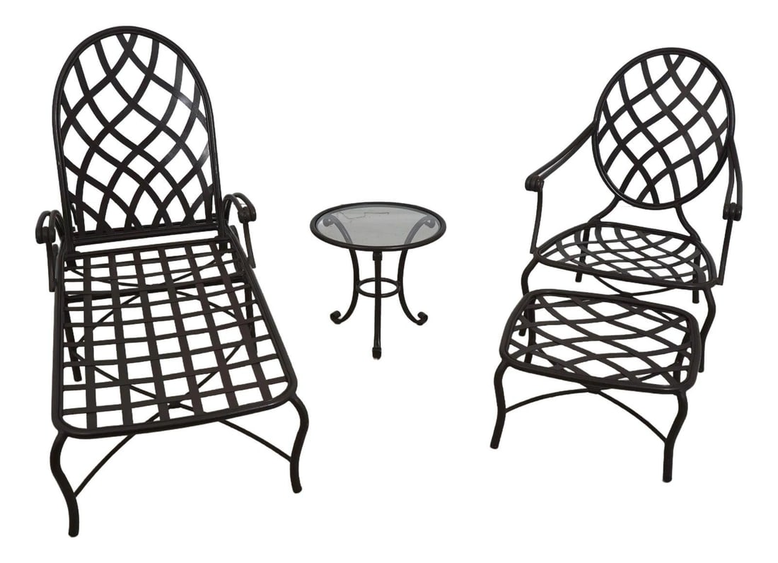 Brown Jordan Grenada Patio Set Chair Ottoman Chaise Side Table: Brown Jordan Grenada Patio Set Chair Ottoman Chaise Side Table Enhance your outdoor living space with this elegant Brown Jordan patio set from the Grenada Collection. This high-quality construction in