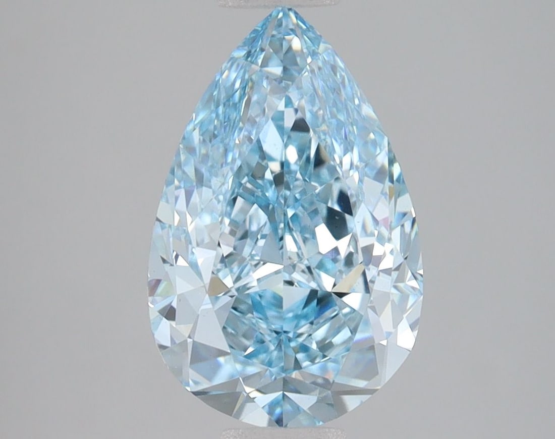 Loose Diamond - PEAR 3.09ct Fancy Intense Blue VS1: Loose Diamond - PEAR 3.09ct Fancy Intense Blue VS1 Source: This is a real non-mined Diamond that has been grown in a lab Shape: PEAR Carats: 3.09 Color: Fancy Intense Blue Certification: IGI Video: