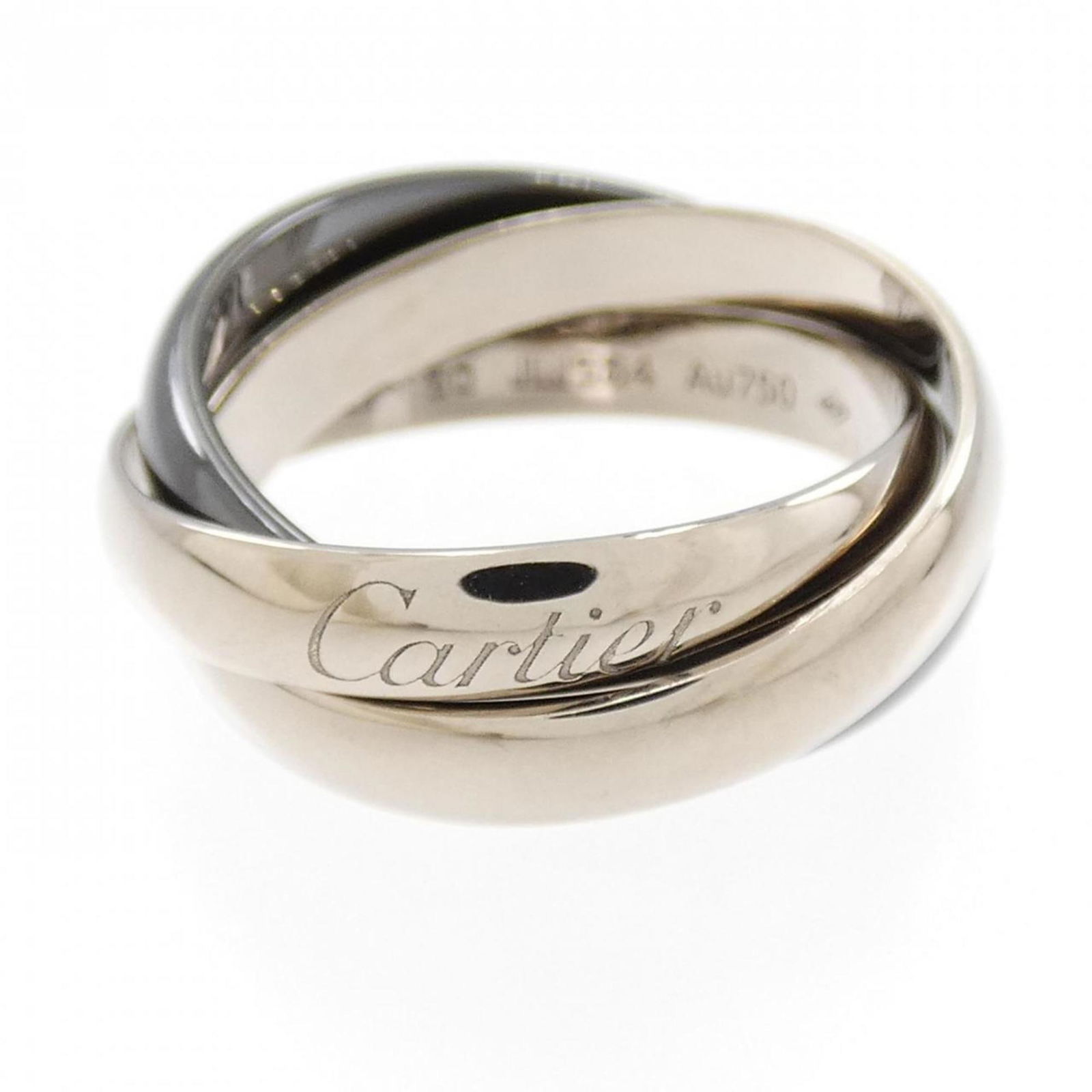 Cartier Trinity Black and White Ceramic 18K Gold Band Ring: Cartier Trinity Black and White Ceramic 18K Gold Band Ring Introducing the Cartier Trinity Black & White Ring, a stunning band ring designed for women. This exquisite piece combines the elegance of ce