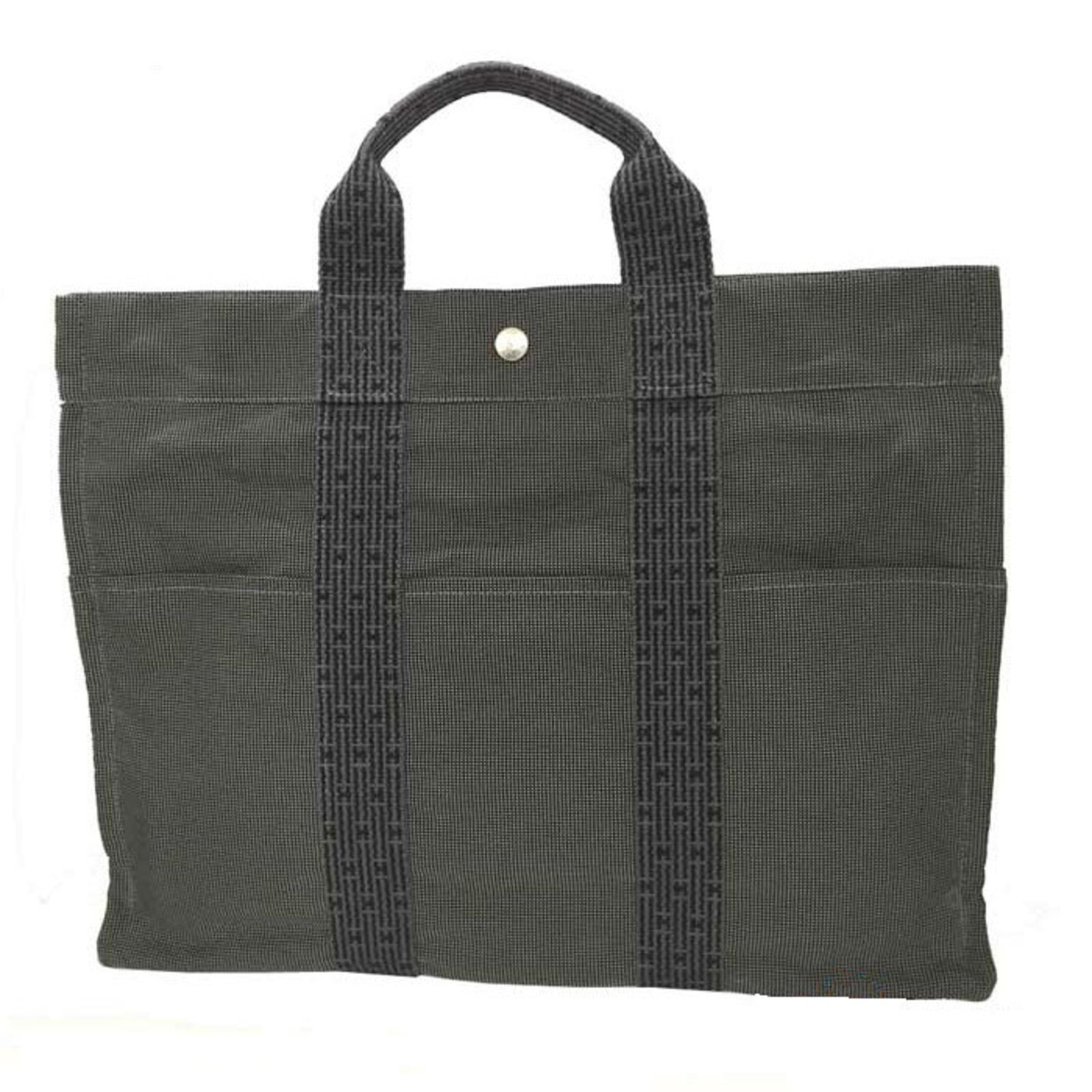Hermes Air Line Tote Bag Gray Nylon Canvas Unisex 32cm x 42cm x 10cm: Hermes Air Line Tote Bag Gray Nylon Canvas Unisex 32cm x 42cm x 10cm This stylish Hermes Air Line Tote Bag is crafted from durable nylon canvas in a sophisticated gray color, making it a perfect choic
