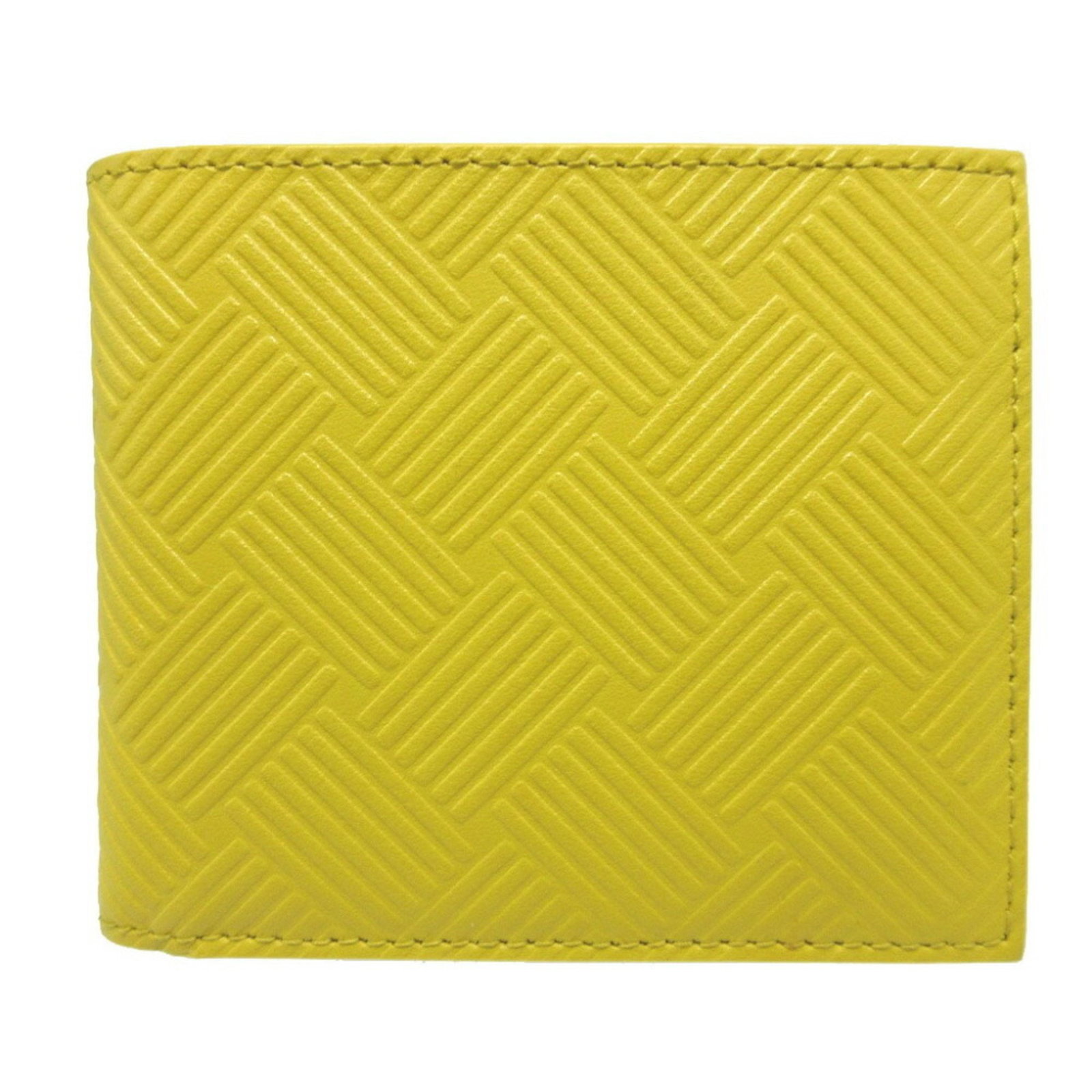 Bottega Veneta Yellow Intrecciato Leather Bi-fold Wallet: Bottega Veneta Yellow Intrecciato Leather Bi-fold Wallet Experience luxury with the Bottega Veneta Intrecciato Leather Bi-fold Billfold Wallet, designed for both men and women. Crafted from high-quali