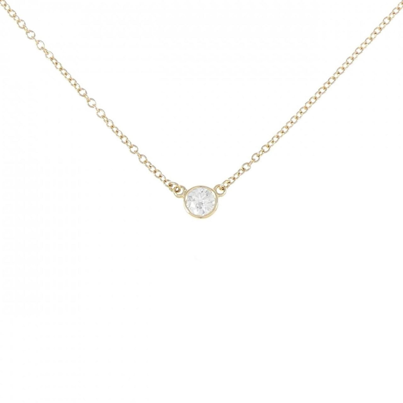Tiffany 18K Yellow Gold Diamond By The Yard Necklace: Tiffany 18K Yellow Gold Diamond By The Yard Necklace This stunning Tiffany by the yard necklace is crafted from luxurious 18K yellow gold and features exquisite diamond accents. Designed for women, th