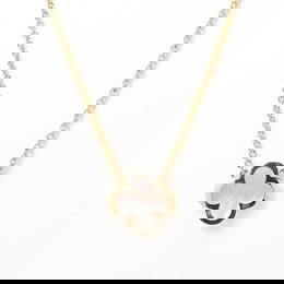 Van Cleef & Arpels Pure Alhambra 18K Yellow Gold Shell Necklace 42cm