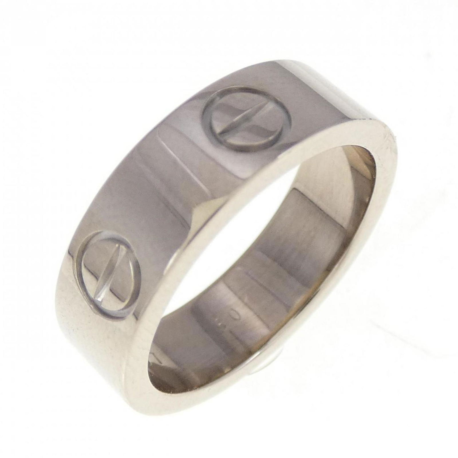 Cartier Love Ring 18K White Gold Band for Women Size 5.5: Cartier Love Ring 18K White Gold Band for Women Size 5.5 This exquisite Cartier Love Ring is a timeless band ring crafted from luxurious 18K white gold, perfect for women who appreciate elegance and s