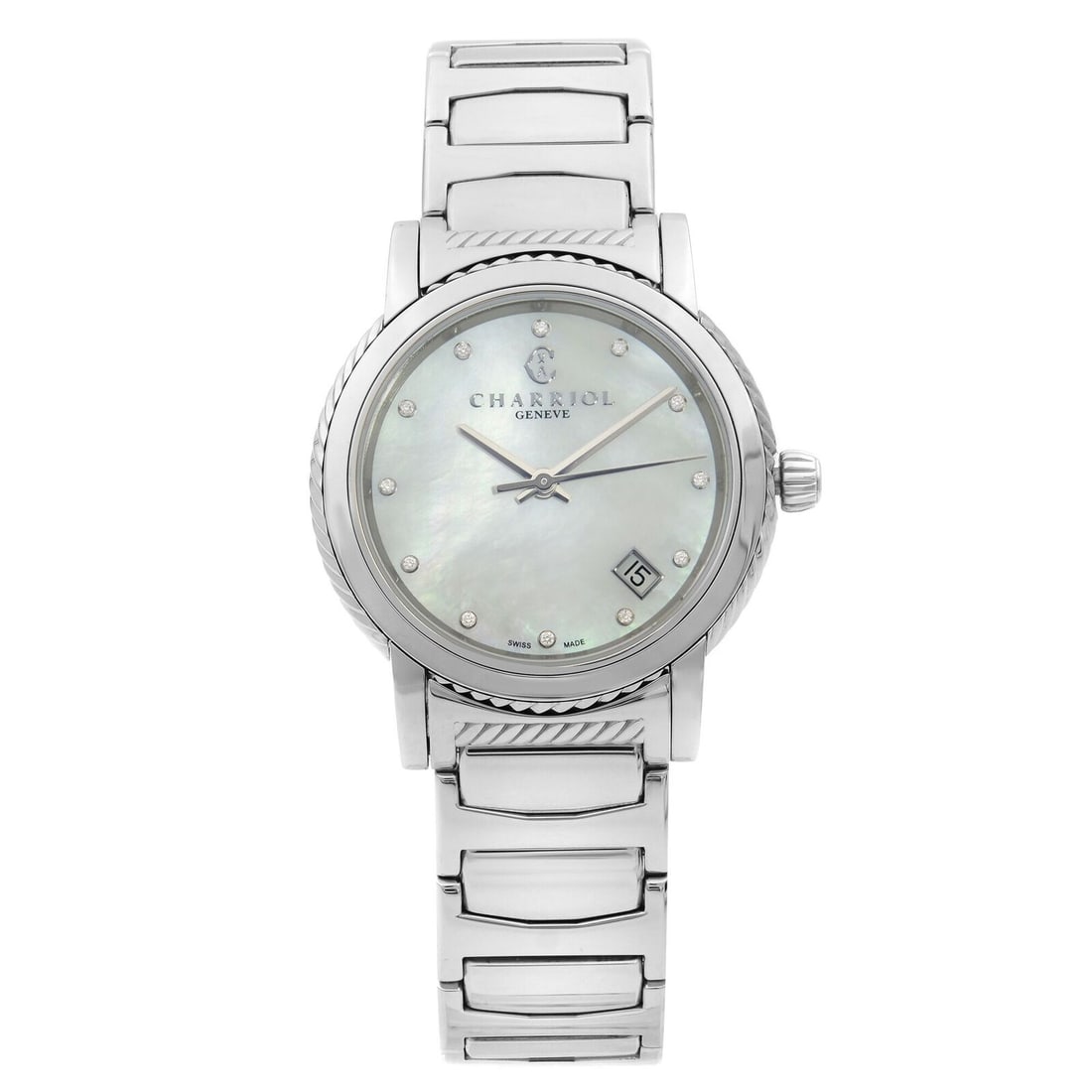 Charriol Parisii P33S2.920.001 Quartz Ladies Watch with Diamond Markers: Charriol Parisii P33S2.920.001 Quartz Ladies Watch with Diamond Markers Introducing the Charriol Parisii Ladies Watch, a stunning blend of elegance and precision. This wristwatch features a beautiful