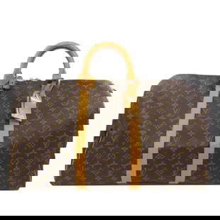 Louis Vuitton Keepall 50 Monogram Canvas Boston Bag for Women: Louis Vuitton Keepall 50 Monogram Canvas Boston Bag for Women Introducing the iconic Louis Vuitton Keepall 50 Boston Bag, crafted from signature Monogram canvas. This stylish bag is designed for women