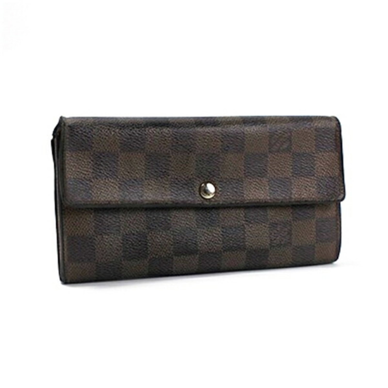 Louis Vuitton Damier Sarah Bi-fold Long Wallet N61724 Brown Canvas: Louis Vuitton Damier Sarah Bi-fold Long Wallet N61724 Brown Canvas Discover the elegant Louis Vuitton Damier Portefeuille Sarah Bi-fold Long Wallet, designed for both men and women. Crafted from luxur