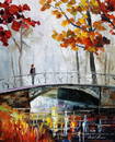 On The Bridge by Leonid Afremov Limited Edition 1/25 Canvas Art