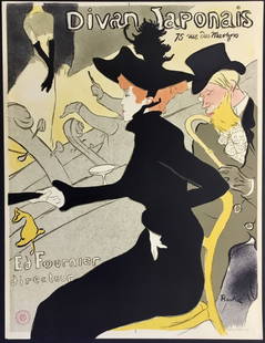 Henri de Toulouse-Lautrec Divian Japonais Lithograph 32 x 24 1995 Art Print: Henri de Toulouse-Lautrec Divian Japonais Lithograph 32 x 24 1995 Art Print This stunning lithograph by Henri de Toulouse-Lautrec titled "Divian Japonais" showcases the artist's distinctive style and