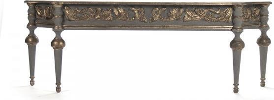 Zentique Adrian Console Table Dark Gray Brass Finish 96.5": Zentique Adrian Console Table Dark Gray Brass Finish 96.5" Introducing the Elegant Adrian Console, an exquisite wall console that seamlessly blends modern design with classic elements. Finished in a s