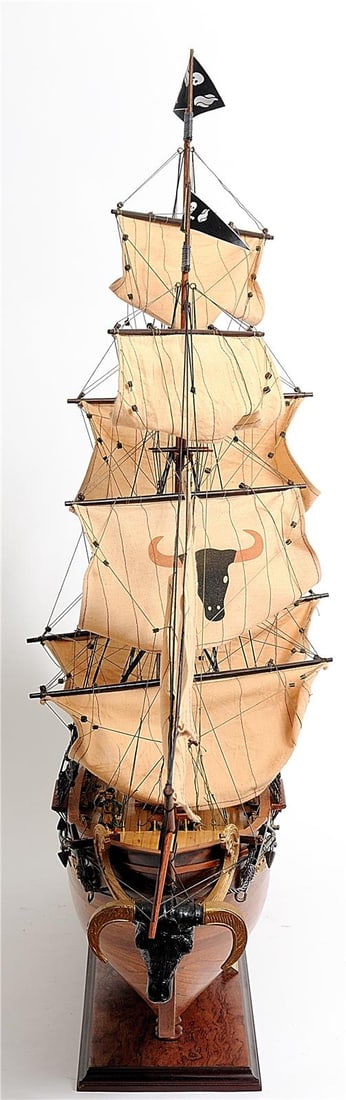 Handcrafted Model of Exclusive Edition Pirate Ship: Handcrafted Model of Exclusive Edition Pirate Ship This exclusive handcrafted model of a historic pirate ship captures the essence of nautical artistry. Made from high-quality materials including line