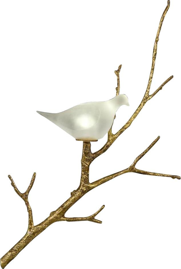 Handmade John-Richard White Lazurite Dove Wall Sconce: Handmade John-Richard White Lazurite Dove Wall Sconce Illuminate your space with this elegant White Lazurite Dove Wall Light. Handcrafted and UL-listed, this unique wall sconce features a striking dov