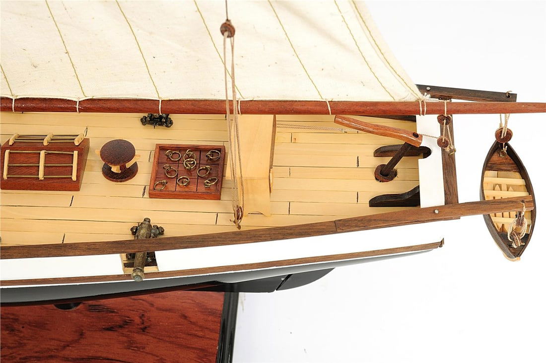 Handcrafted Painted Harvey Ship Model: Handcrafted Painted Harvey Ship Model Discover the elegance of this handcrafted Harvey Ship Model, meticulously crafted with high attention to detail. This ship model features a beautifully painted wo