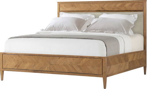 Theodore Alexander NOVA King Bed Elegant Oak Veneer Design: Theodore Alexander NOVA King Bed Elegant Oak Veneer Design Experience the perfect blend of elegance and comfort with the NOVA US King Bed. This stunning bed, crafted from oak veneer, is part of the Th