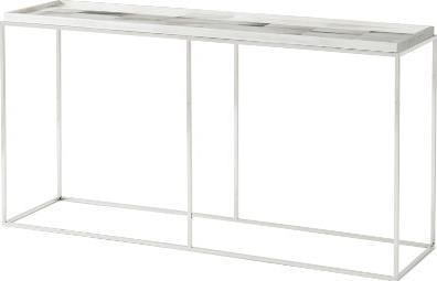 Theodore Alexander Modern Faux Horn Console Stainless Steel 33.5H 65W 17D: Theodore Alexander Modern Faux Horn Console Stainless Steel 33.5H 65W 17D This stylish Theodore Alexander Modern Faux Horn Console features a sleek rectangular design, perfect for enhancing your space