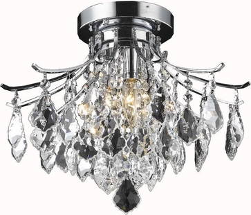 Elegant Lighting Amelia Crystal Flush Mount 12H x 16W x 16D: Elegant Lighting Amelia Crystal Flush Mount 12H x 16W x 16D Illuminate your space with the Stylish Amelia Crystal Flush Mount Light, a stunning addition to any room. This elegant lighting fixture feat