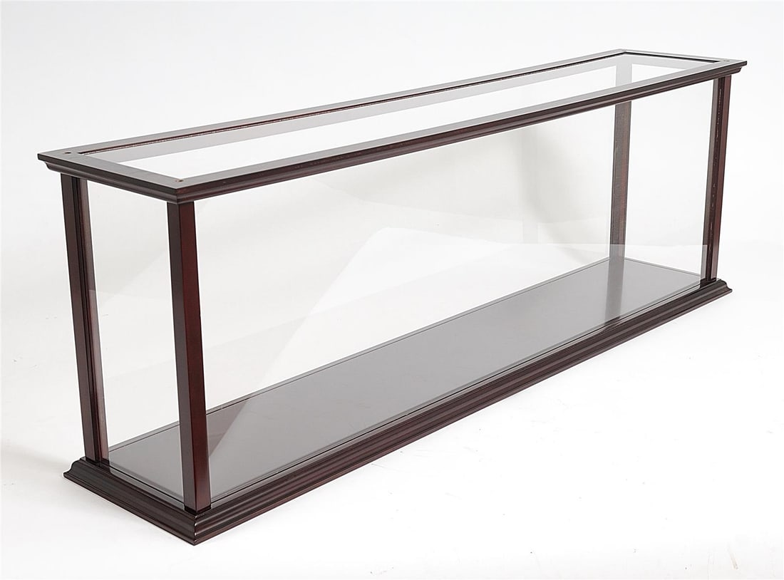 Elegant Dark Mahogany Wood Display Case for Cruise Liner 44.8 Inches: Elegant Dark Mahogany Wood Display Case for Cruise Liner 44.8 Inches Showcase your prized ship models in this stylish wood display case, designed for a sophisticated touch. This large display case fea