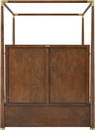Theodore Alexander Kesden Modern Queen Poster Bed in Brass Veneer