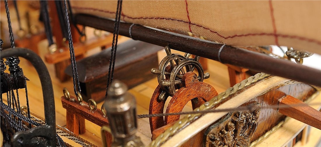 HMS Surprise Ship Replica Nautical Model: HMS Surprise Ship Replica Nautical Model This exquisite model of the HMS Surprise is a must-have for ship enthusiasts and collectors. Crafted from exotic wood, this fully assembled replica showcases i