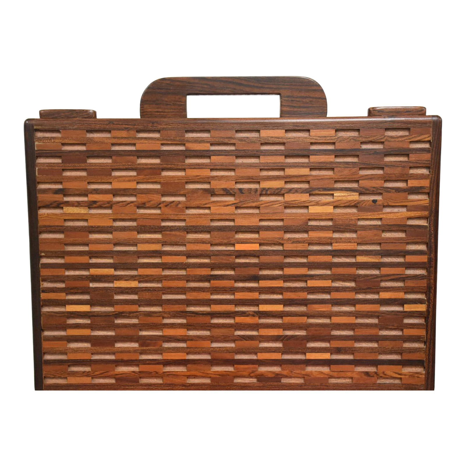 Don Shoemaker Brazilian Rosewood Briefcase Mid Century Modern 17x3.75x13.5: Don Shoemaker Brazilian Rosewood Briefcase Mid Century Modern 17x3.75x13.5 Discover the exquisite craftsmanship of this Brazilian Rosewood Briefcase by Don Shoemaker, designed for Senal of Mexico. Thi