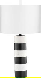 Elegant Marceau Ivory Table Lamp with White Linen Shade