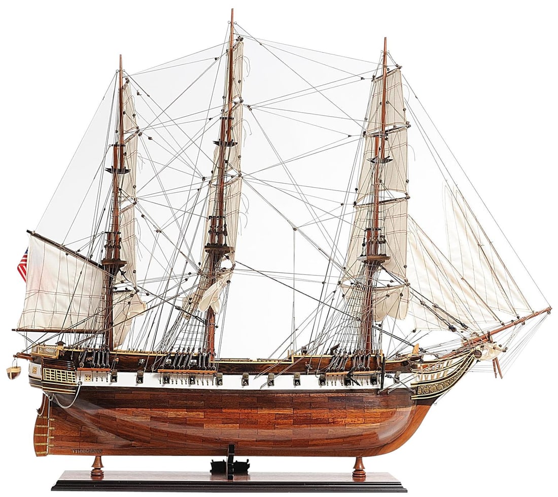 Extra-Large U.S.S. Constitution Model: Extra-Large U.S.S. Constitution Model Presenting an impressive Extra-Large U.S.S. Constellation Model, a stunning addition for collectors and nautical enthusiasts alike. This model features a striking
