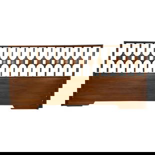 1960s Mid Century Modern Walnut King Headboard 80.5" x 38": 1960s Mid Century Modern Walnut King Headboard 80.5" x 38" This mid-century modern walnut king size headboard from the 1960s showcases timeless design and exceptional craftsmanship. It features a rich
