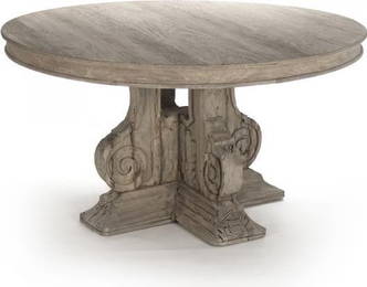Zentique Adam Collection Oyster Gray Dining Table 29.75H x 54.50W x 54.50D